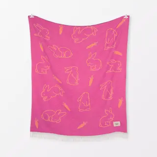 Kuscheldecke Easter Bunnies Pink Orange